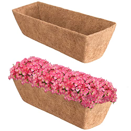 Halatool 2 Pcs 24" Trough Coco Fiber Replacement Liner