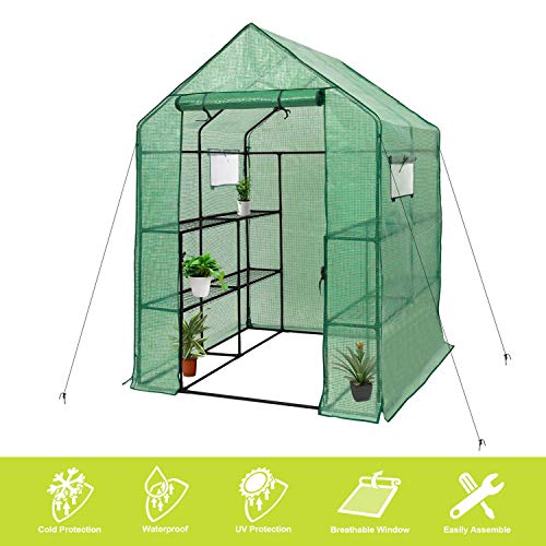 Deluxe Green House - Walk in Outdoor Plant Gardening Greenhouse