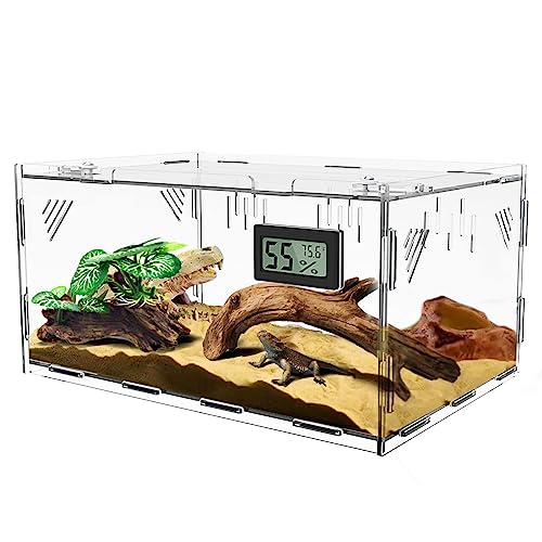 Reptile Terrarium with Temperature Hygrometer