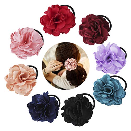 Colorful Handmade Camellia Flower Hair Ties