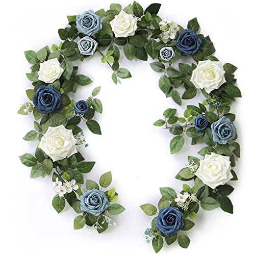 PONATIA 5FT Handcrafted Artificial Rose Flower Garland