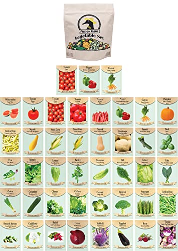 Deluxe Vegetable & Herb Seed Packets - 43 Assorted Seeds