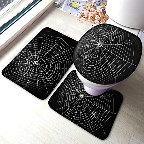 Halloween Spider Web Bath Mat Set