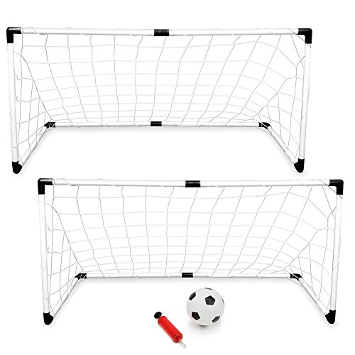 K-Roo Sports Youth Soccer Goals with Ball and Pump
