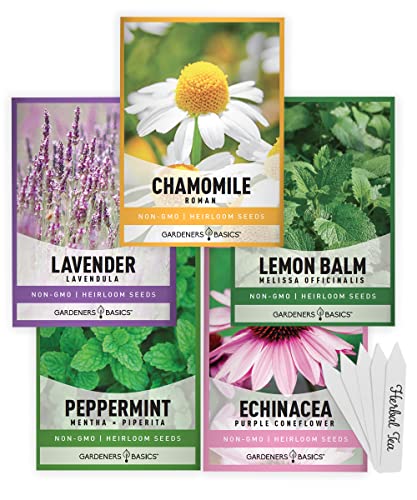 Herbal Tea Seeds 5 Variety Pack - Gardeners Basics