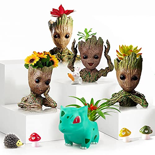 Ficootop Groot Flower Pot Bulbasaur Succulent Planter Pot