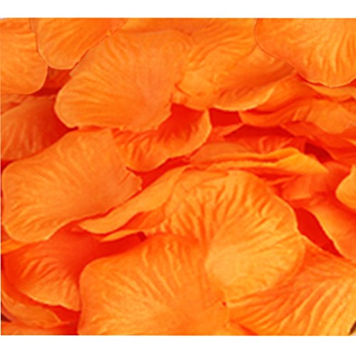 2000 Orange Silk Rose Petals for Wedding Decor