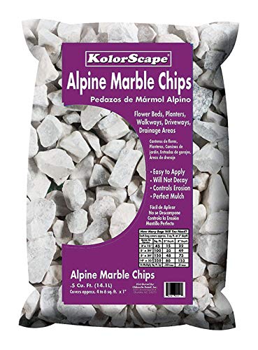 White Decorative Alpine Marble Stone Chips - Enhance Your Garden's Beauty