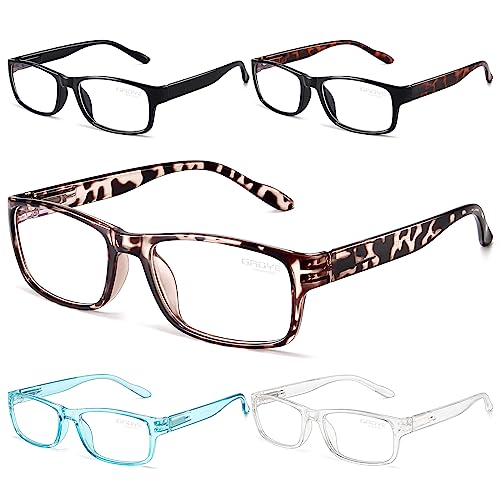 Blue Light Blocking Reading Glasses - Gaoye 5-Pack