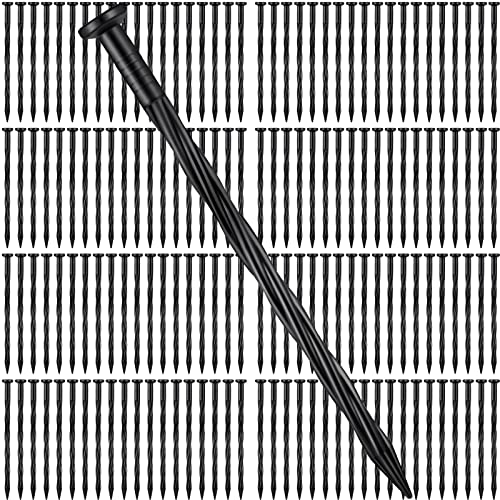 250 Pcs Plastic Landscape Edging Stakes Nails Spiral Nylon Anchoring Spikes