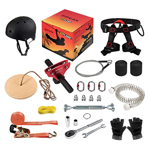 ZIPEAK Zipline Kit with Spring Brake and Accessories