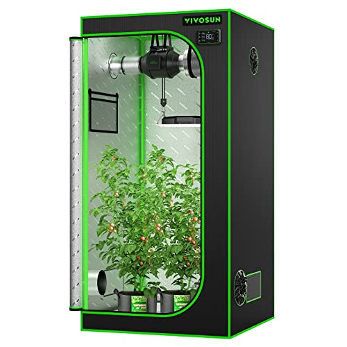 VIVOSUN 3x3 Grow Tent with Observation Window and Floor Tray