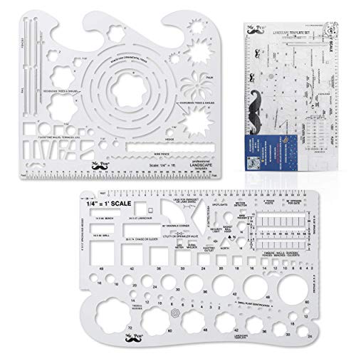 Landscape Design Template and Drawing Stencils