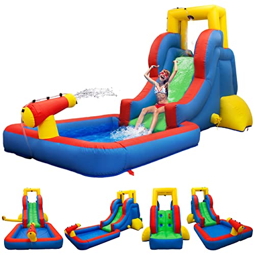 PicassoTiles Water Slide Park Inflatable Bouncing House