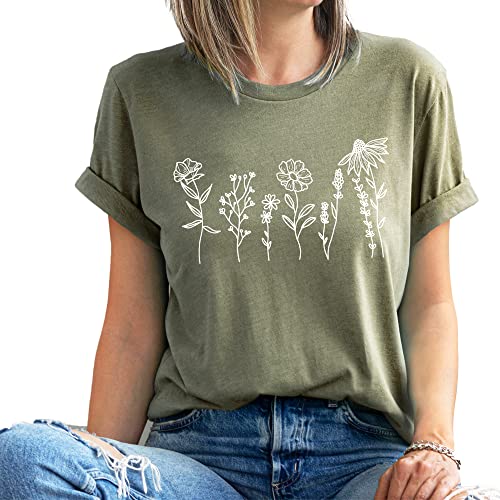 Floral Graphic Tee for Nature Lovers