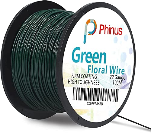 Flexible Green Florist Wire for Crafts, Christmas Wreaths and Floral Arrangements