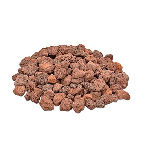 Skyflame 10LB Lava Rocks for Fire Pits & Landscaping, Red