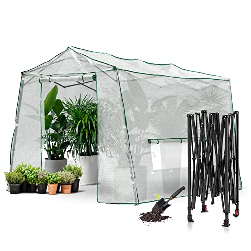 Joyside Walk-in Greenhouse - Pop-up Outdoor Green House Plant Gardening Canopy