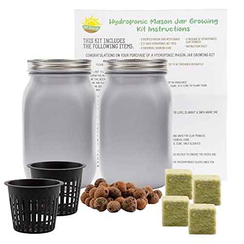 Hydroponic Mason Jar Starter Kit - Complete Set for Easy Gardening
