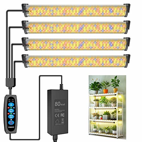 DOMMIA 2ft 80W Grow Light Strip with 3 Spectra Modes