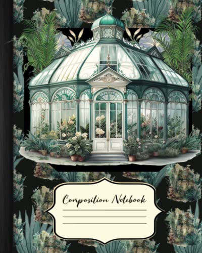 Vintage Botanical Greenhouse Composition Notebook
