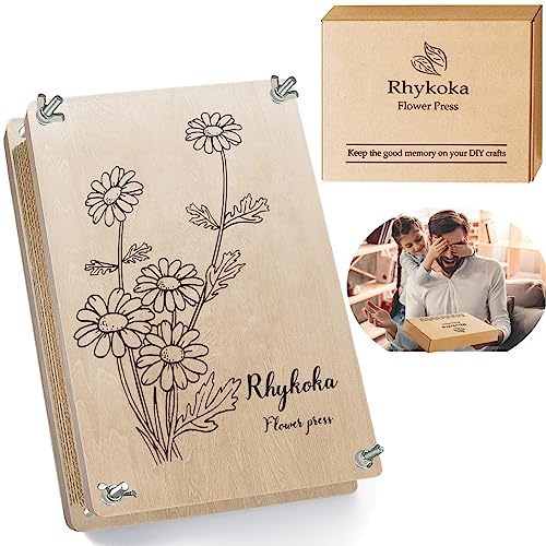 Rhykoka Large Flower Press Kit - DIY Wood Flower Leaf Plant Press