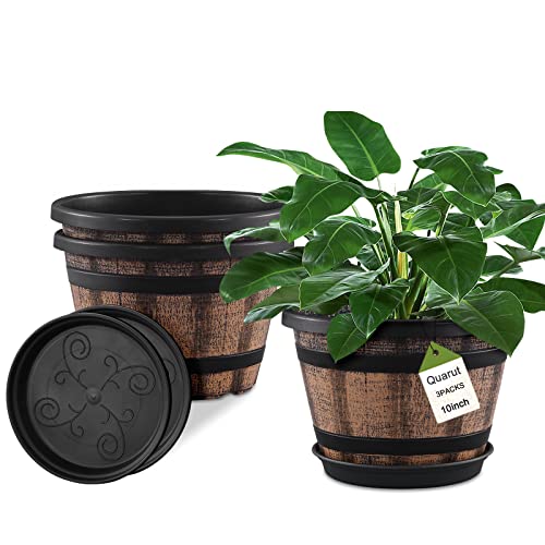 Whiskey Barrel Planters Set of 3 Pack