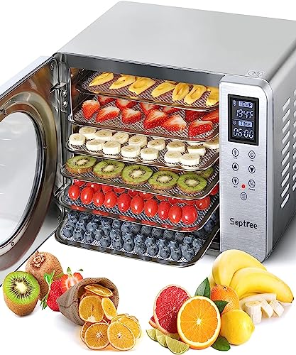 Stainless Steel Food Dehydrator with Digital Timer & Temperature Control