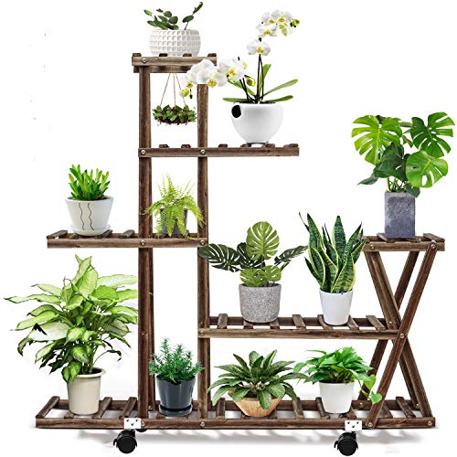 cfmour Wood Plant Stand with 5 Tiers