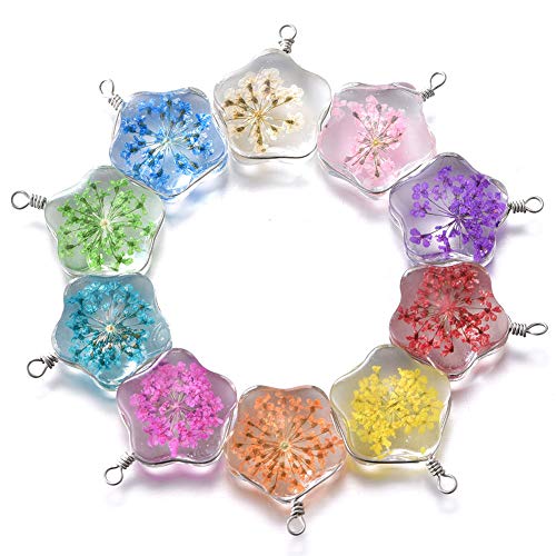 Mixed Colors Lacework Resin Beads Heart Pendant