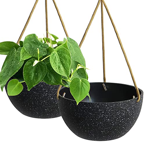 2 Pack 8 Inch Hanging Planters