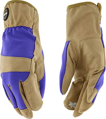 Miracle-Gro Padded Palm Gloves - Tan/Purple