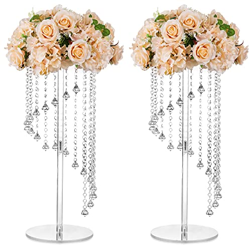 Nuptio Wedding Centerpieces - Acrylic Vase Stands for Table Decorations