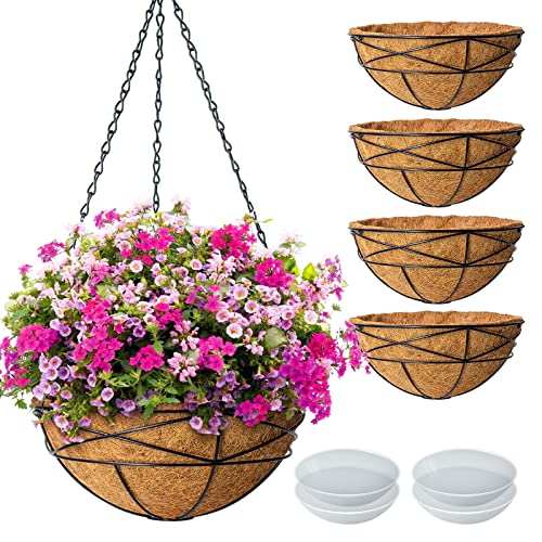 Karlliu 14 Inch Hanging Planters for Outdoor Plants