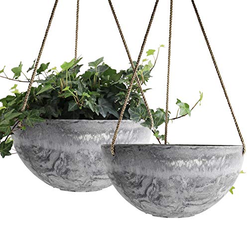 Marble Pattern Hanging Planters