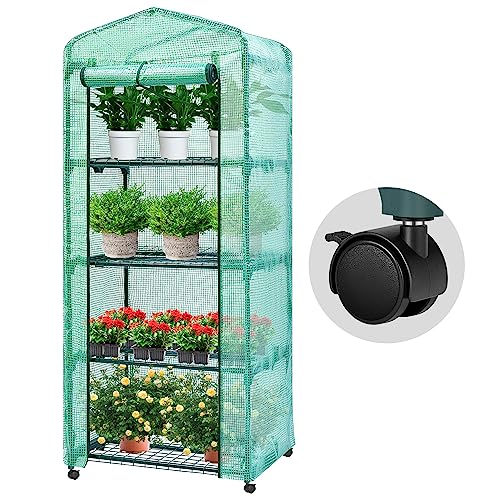 Compact Portable Greenhouse with Wheels