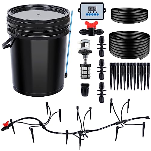 Auto Drip Irrigation System Kits with Timer and Drip Emitters
