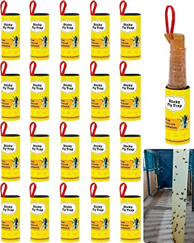 Sticky Fly Traps - Non Toxic Hanging Fly Strips for Pest Control