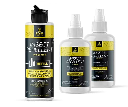 Zone Protects Picaridin Insect Repellent Spray 2 Pack + Refill