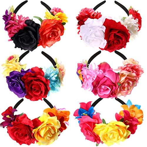 Yunsailing Rose Flower Crown Headbands