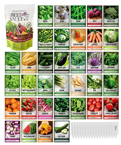 Survival Garden Kit with 16,000+ Non-GMO Seeds