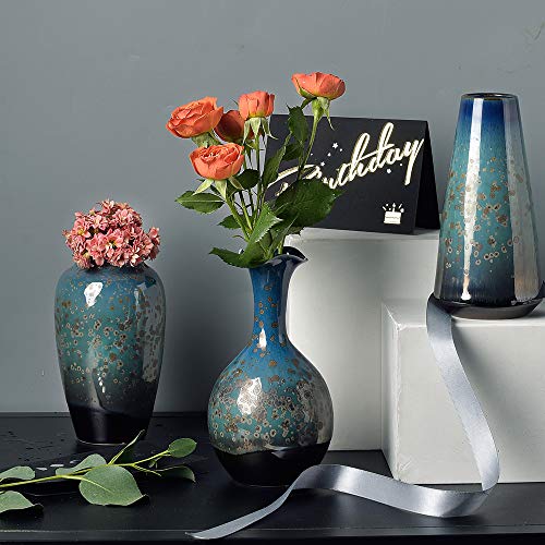 Set of Modern Ceramic Flower Vases for Home Decor
