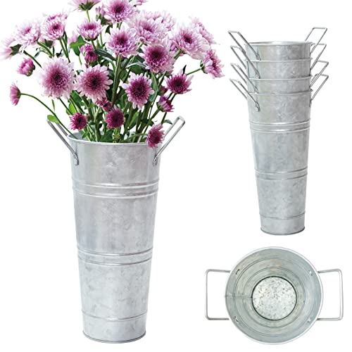 Notakia Galvanized Metal Vases Set of 4