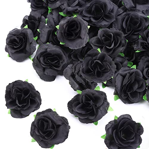 Kesoto 50pcs Black Roses Artificial Flowers