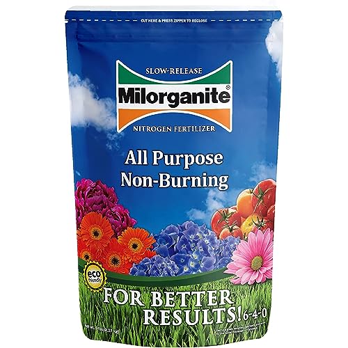 Milorganite Fertilizer Plant Food for Flowers, Gardens, and Lawns