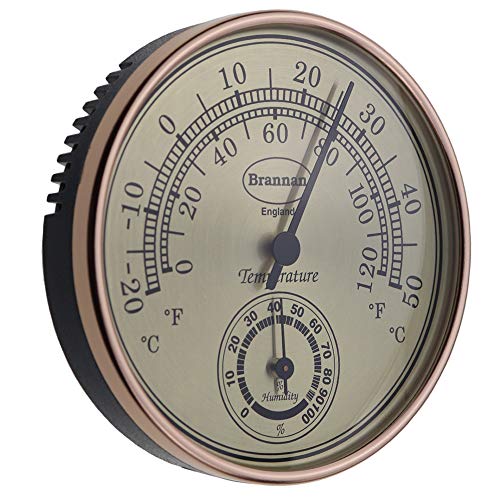 Brannan Thermometer Hygrometer Gilt Dial