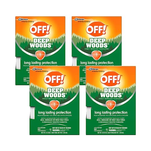 OFF! Deep Woods Towelettes - 12 Count, Pack of 4