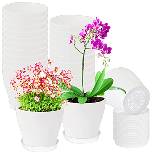 Cshangzei 24 Set 4 Inch White Plant Pots