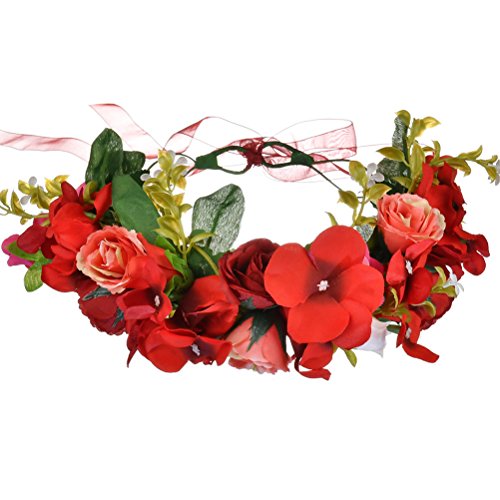 Vivivalue Rose Flower Crown Headband