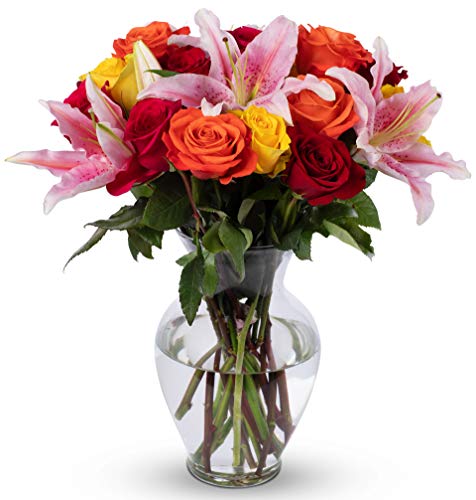 Benchmark Bouquets Big Blooms Roses and Lilies